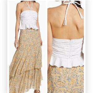 Veronica Beard Arienne Ruched Top NWT size 8 $368 Neiman Marcus